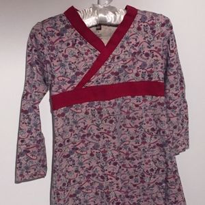 Tea collection purple red floral dress size 6
